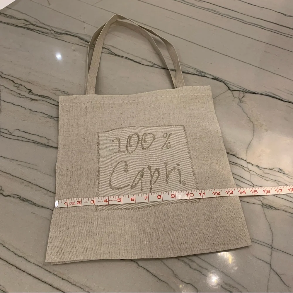 100% Capri Shopping Bag Medium Size 14.5x13.5x6 - Picture 5 of 6